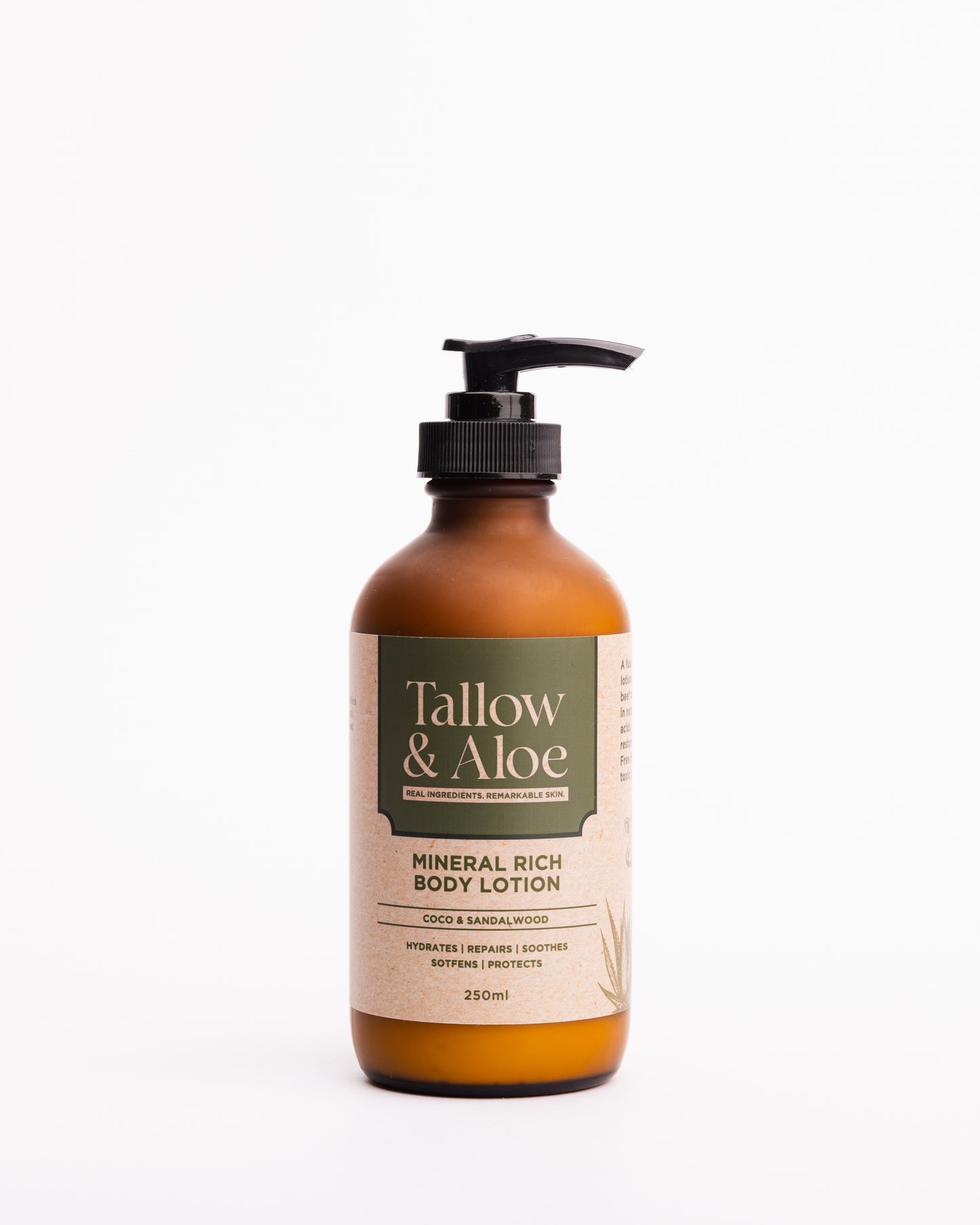 Tallow & Aloe Body Lotion, Coco & Sandalwood, 250ml